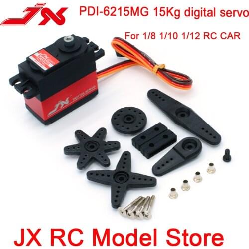JX PDI-6215MG 62g 15kg High Precision Metal Gear Digital Standard Servo for 1/8 1/10 RC Car Boat Robot Airplane Helicopter Parts