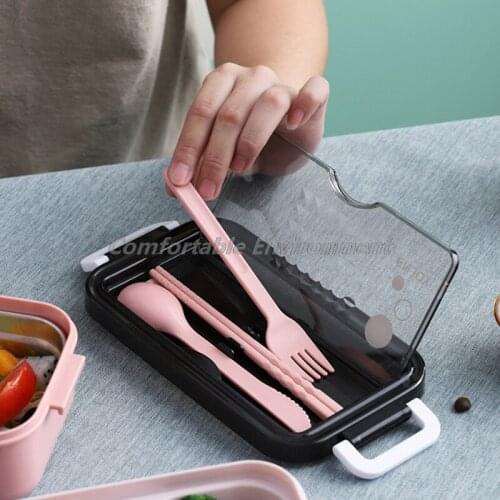 Lunch Box Bento Box Double-layer Microwave Heating Lunch Container Food Storage