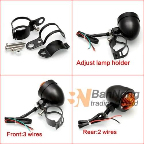 Motorcycle Modified Front&Rear Metal Turn lights with fixture Signal lamp For Harley XL 883 1200 Magna Shadow Steed 400 600 750