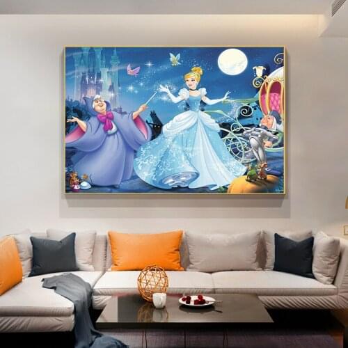 Disney Catoon Snow White Cinderella Princess Diamond Painting Diamond Embroidery Full Mosaic Cross Stitch Kits Home Decor Gift
