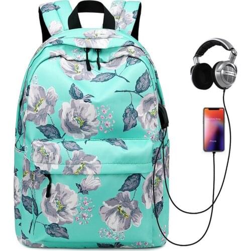 2020 New Women Backpack School Bags for Teen Girl School Bag Waterproof Laptop Backpack USB Charging Female Bookbag Mochila