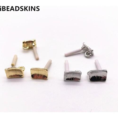 New arrival! 10x7mm 100pcs/lot zinc alloy rectangle-shape Stud earring/earrings accessories/Earring parts for Jewelry DIY