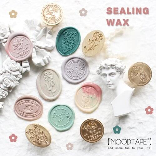 Milk Tea Coffee Seal Greeting Card Sealing Seal Brass Irregular Seal Christmas Card Invitation Decorative Sealing Wax Stamp