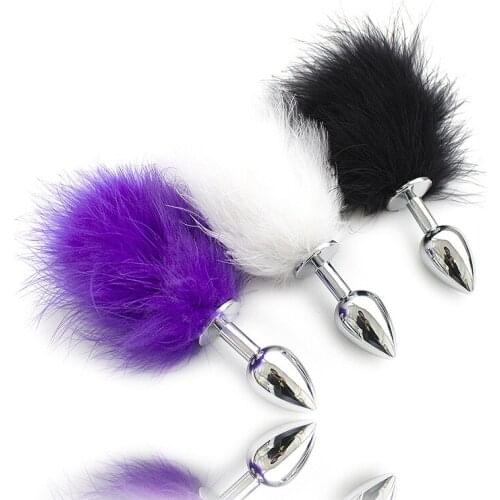 Plush Rabbit Tail Anal Plug Cosplay Bunny Dance Slave Bondage Fetish Sex Toys Adult Butt Plugs Stimulator Sexy Flirt 18+ Product