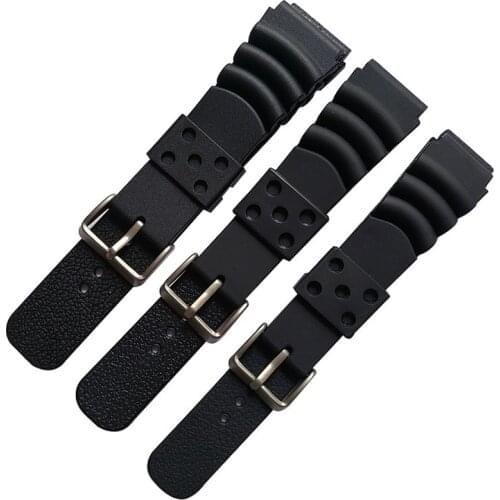 STEELDIVE watchband for 22mm sports diving strap Hard silicone wristband for men