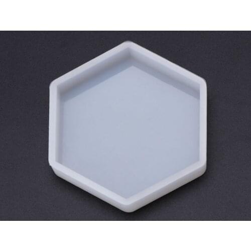 Silicone Mold Mirror DIY Epoxy Resin Crafts Jewelry Making Pendant Decoration Geometric Hexagonal Handmade Molds Ornaments Cake