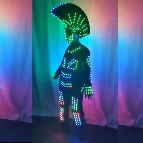Lumious Costumes LED Robot Suit Bar Nightclub Stage Dance Performance Show costume color change party wear
