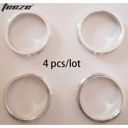 Teeze - (4 Pieces/Set) Car Styling Wheel Accessories Tire Accessories Aluminum Spigot Center Hub Ring OD 72.6 to ID 58.1
