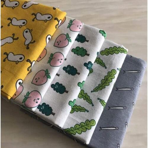 Linen Cotton Fabric Linen Printed Multi-color Pattern Can Be Used for Pillows Tablecloths Cushions Curtains Handmade DIY Fabrics