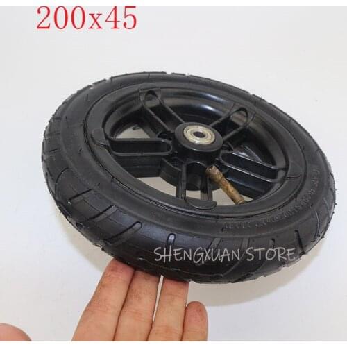 High Performance 6mm 8mm 10mm Inner Hole Wheel 200x45 Wheel 8 Inch Castor Wheel with Tyre & Tube Motorcycle Parts Electric Scoot