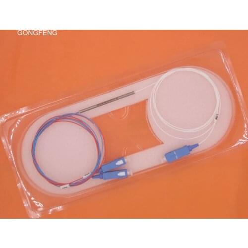 10PCS New 1points 2 Taper type SC/UPC Optic Fiber Splitter Spectral ratio 30:70 ,5:95 Mini Steel Tube Bundle Connector Wholesal