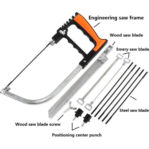 12pcs Mini Saw Hacksaw Woodworking Tools Multifunctional Hand Saw For Wood Sawing Set Kit Mannual Metal Tool With Toolbox