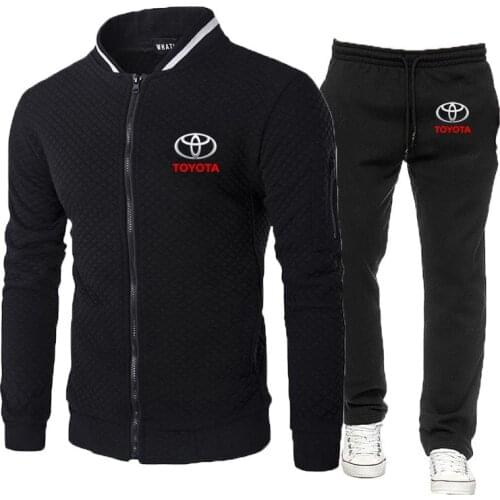 2021 Selling New Fall Winter Fleece Hoodies Hooded Sweatshirt Tracksuit TOYOTA Logo Mens Hoodies Pullover sweatpants 2 pieces