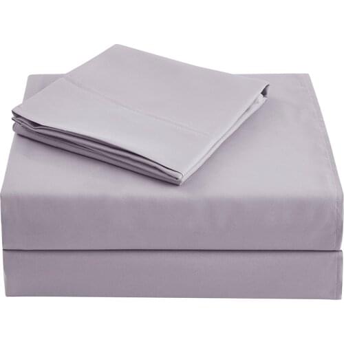 3/4pcs Twin Queen King Size Sheet Sets Plain Style Bed Mattress Cover Breathable Sheets Sets Fitted Bed Sheet and Pillowcases