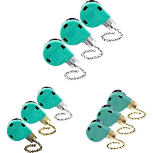 3 Pack Ceiling Fan Switch Switch Replacement Speed Control for Ceiling Fan Light, Wall Lamps, Cabinet Light