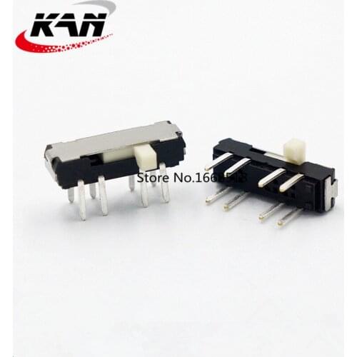 50PCS Interruptor Micro Slide Switch 8Pin 3Positons DIP PCB Mount Toggle Switch Handle MSK-23D19