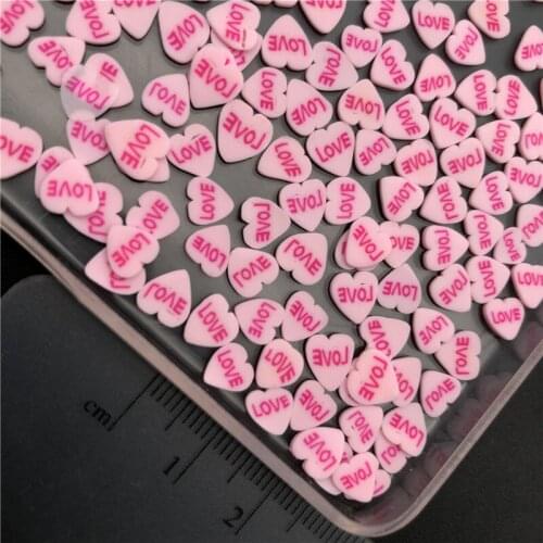 60g Heart Polymerclay,Soft Clay Sprinkle For Kids Diy/Craft Diy Making/Nail Art/Scrapbook Decoration/Craft Filler wholesale