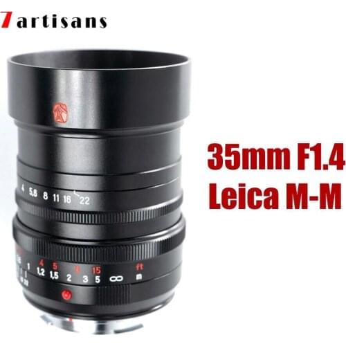 7Artisans 35mm F1.4 M-M Lens Manual MF Camera Lens for Leica M Mount Cameras to M240 M3 M6 M7 M8 M9 M10