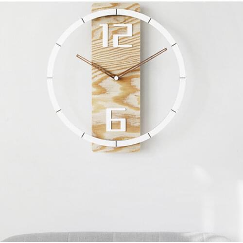 Abstract Creativity Wooden Wall Clocks Nordic Modern Mute Luxury Wall Clocks Simple Reloj Pared Home Fashion Products EK50bgz