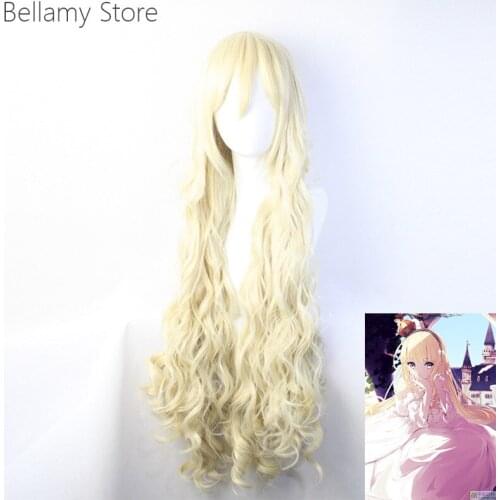 Azur Lane Queen Elizabeth Heat Resistant Cosplay Costume hairwear Wig+Wig Cap