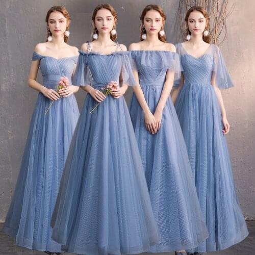 Free Shipping Long Junior Bridesmaid Dresses Wedding Guest Elegant Brides Maid Dress