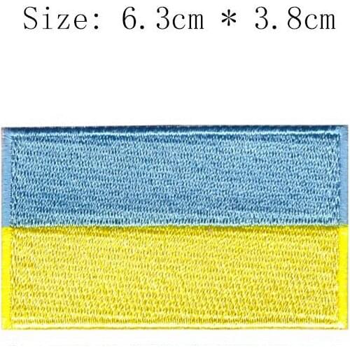 Free shipping Wholesale price Ukraine embroidery flag Kiev city 100% embroidery emblemas iron on sew on for left chest sleeve