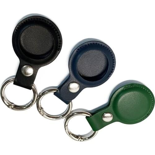 PU Leather Case for Airtags Protective Sleeve Cover For Apple Locator Tracker Anti-lost Device Keychain Protect Cases Shell