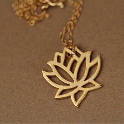 Fashionpure lotus pendant necklaces Color necklaces for women design chain of clavicle