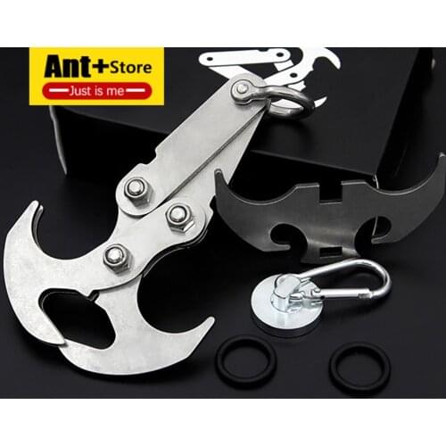 Outdoor Tools Folding Gravity Grappling Hook Claw Survival Carabiner Camping Tool Outdoor Climbing Set Accessories