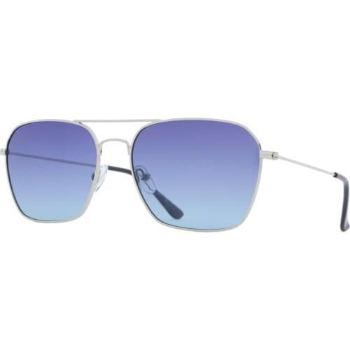CLAES Campanelli Silver Polarized Metal Sunglasses