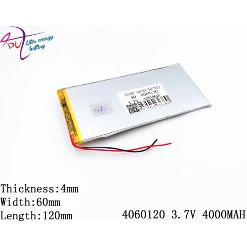 Best battery brand 4060120 3.7V 4000MAH (Real Capacity) Li-ion( Polymer lithiumion) battery for 7 inch Tablet PC 4061120