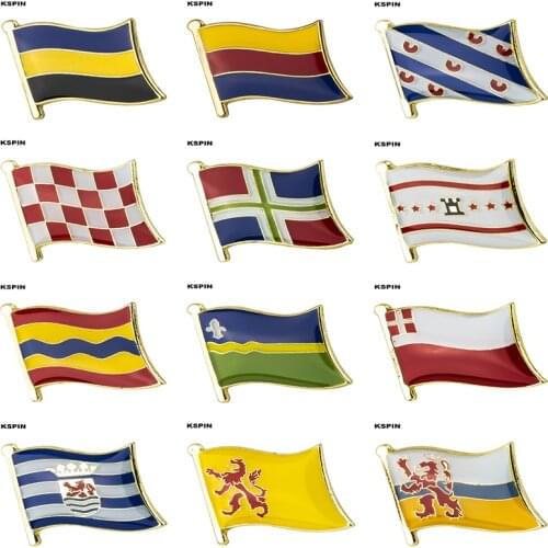 Metal Badge Lapel Pin Pins Brooch Gelderland Noord-Holland Friesland Noord-Brabant Groningen Drenthe Overijssel Flevoland Utrech