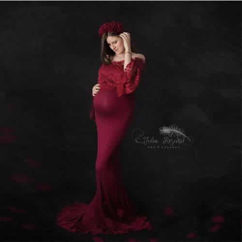 Fancy Lace Top Maternity Photography Props Dresses For Pregnant Women Clothes Maternity Dresses For Photo Shoot Pregnancy Dress