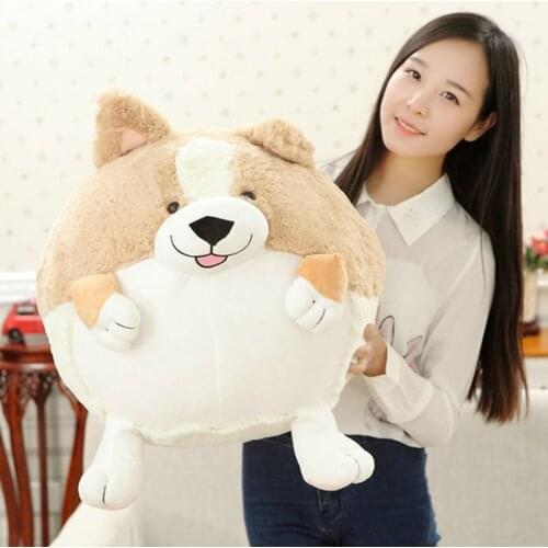 New cute ball-shaped short-legged corgi plush toy puppy dog doll doll doll doll bed sleeping pillow living room study decoration