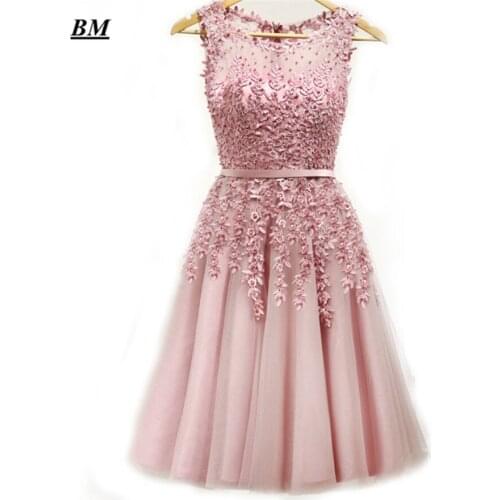 New Cheap Lace Short Prom Dresses 2020 Sweetheart Graduation Cocktail Formal Party Gown Vestidos Robe De Soiree BM273
