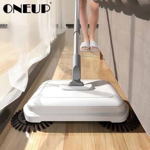 ONEUP Stainless Steel Sweeper Mop All-in-one Cleaning Mop Hand Push Without Dead Corner Sweeping Machine Household Cleaning Tool