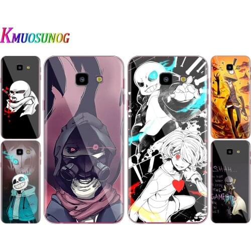 Transparent Cover Undertale Papyrus Sans Doggo For Samsung Galaxy J8 J7 J6 J5 J4 J3 J2 Duo Prime Plus Core 2018 Phone Case