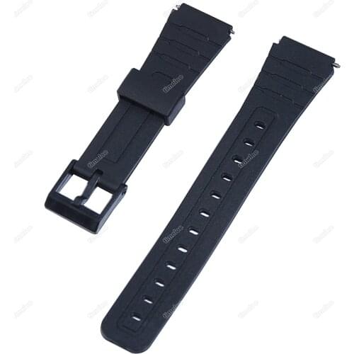Black Wrist Watch Strap Replacement for F 91W F 93W F 105W F 106W A158W B640 A168 Quartz Digital Dial Resin Strap Watch