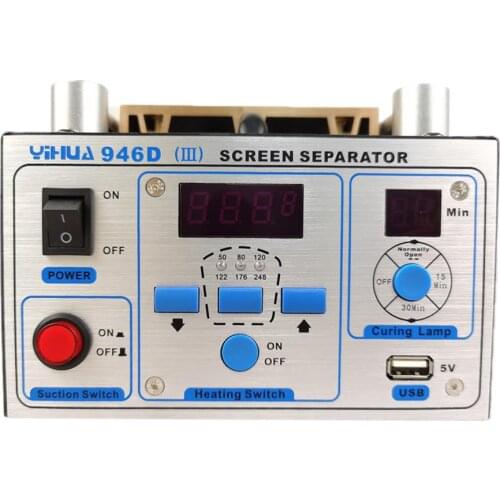 Screen Repair Separator YIHUA 946D-III LCD Screen Remover With Heating Plate Curing Lights LCD Separator Phone Glass Split