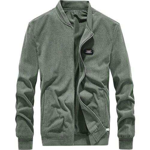 Warm Classic Soft Solid Color Pockets Jackets Men Plus 2021 Men Spring Autumn Business Casual O-Neck Bomber Jacket Coat Men