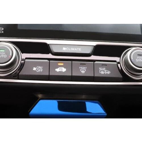 Car styling Central Control Dashboard Trims Decorative Interior cover For Honda Civic 10th 2017 2018 2019 2020 Accessories