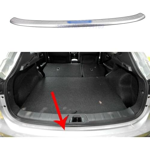 Car Rear Bumper Exterior Protector Cargo Boot Sill Plate Trunk Lid Trim For Nissan Qashqai J11 2016-2017 Styling Accessories