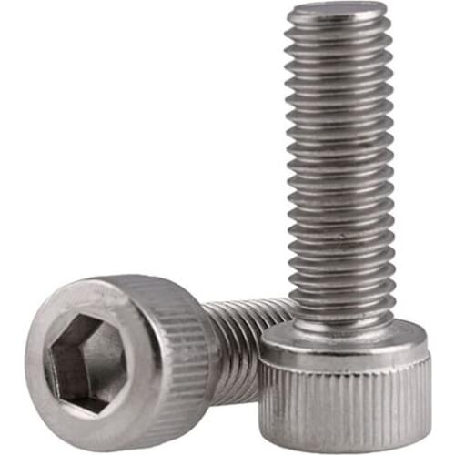 Wkooa #6-32 Socket Hex Cap Screws Stainless Steel 304 Pack of 100