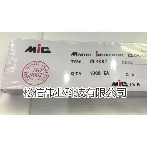 XIASONGXIN LIGHT 1000 PCS 1N4007 IN4007 4007 DO-41 1.0A 1000V RECTIFIERS Original