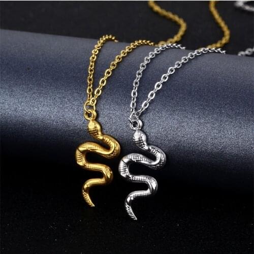 2021 Thin Snake Chain Necklaces for Women Girls Fashion Collar Gold Stainless Steel Pendant Necklace Jewelry Party Accessories