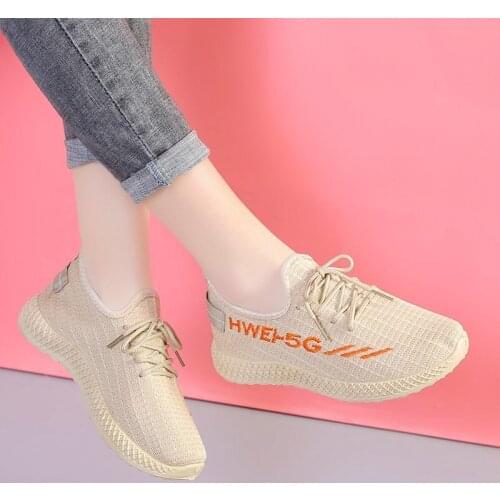 2021 New Spring Summer Lace-Up Womens Ladies Sneakers Breathable Mesh Sport Sneakers Women Shoes Summer Sports Leisure Shoes