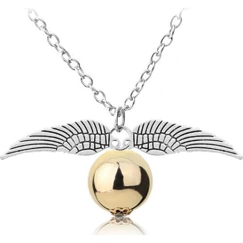 Movie Trendy Cute Angel Wing Pendant Necklace for Women Golden Color Statement Necklace Jewelry Gifts Wholesale Dropshipping