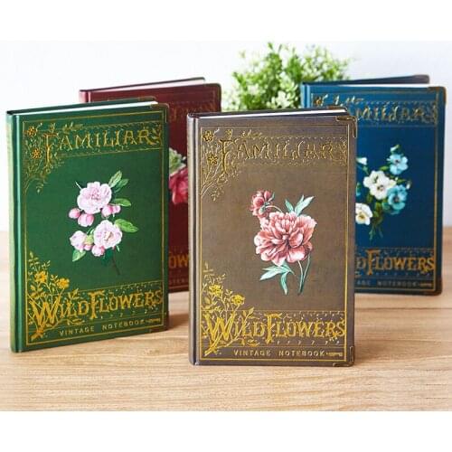 "Vintage Flower" Hard Cover Diary Freenote Beautiful Retro Notebook Journal Office Supply Stationery Gift