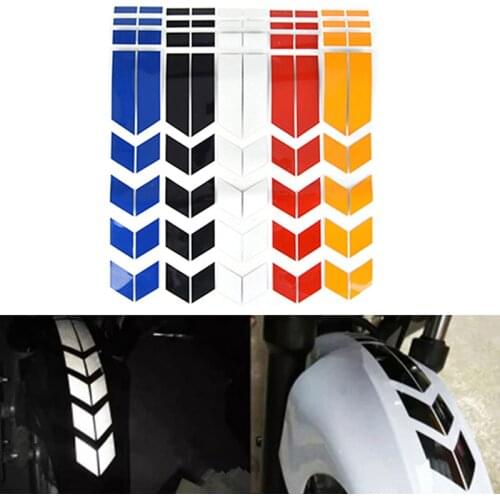1Pc 15in*5.1in Motorcycle Reflective Stickers Wheel Car Decals On Fender Waterproof Decoration