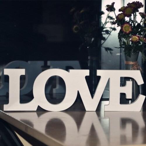 Hot Sale 1Pcs/lot About 31x9.5x1cm Size Wedding Decorations "LOVE" Decor Birthday Party Decorations White Letters Wedding